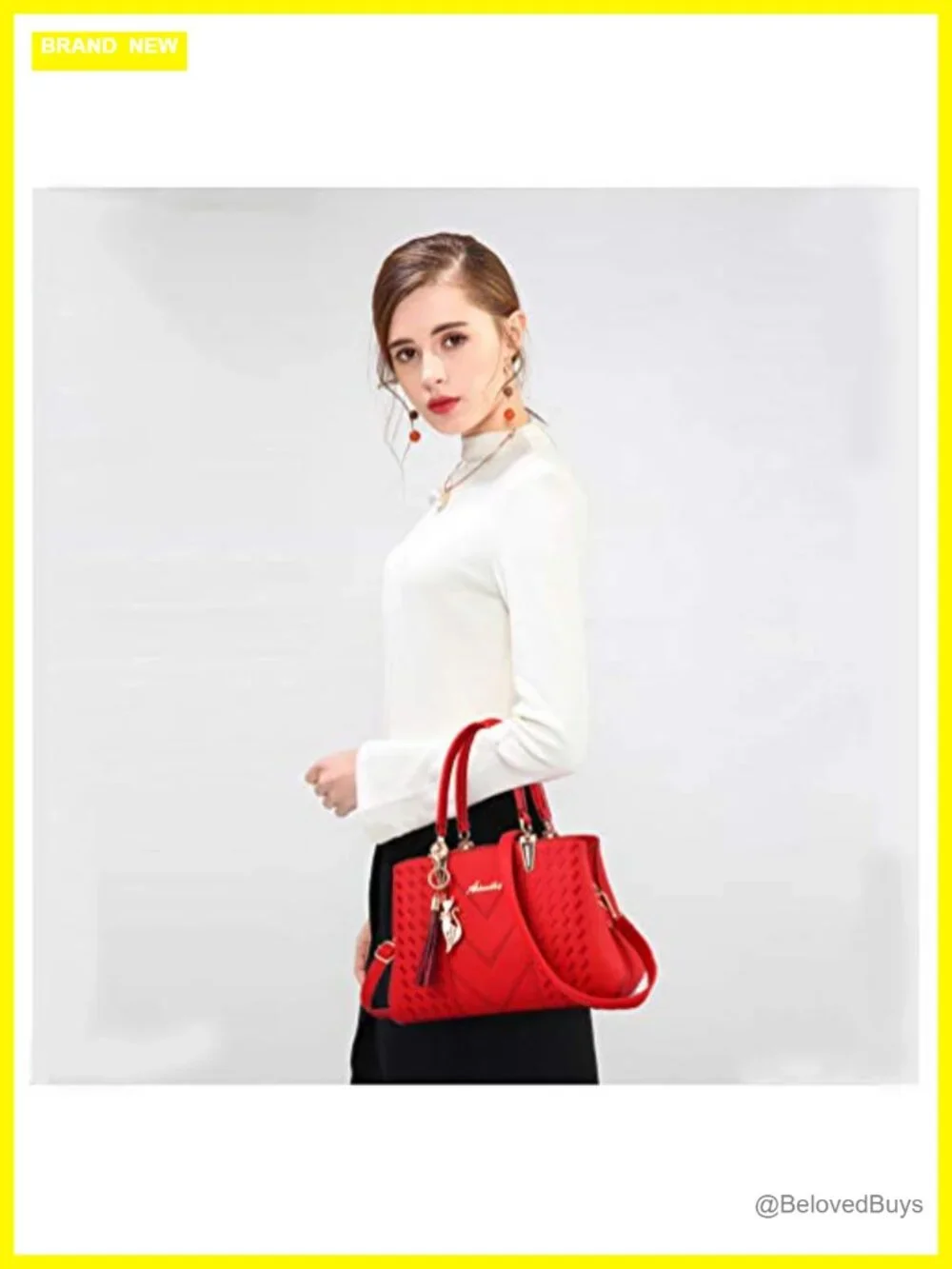 PU Leather Satchel Crossbody Messenger Tote Bag Shoulder Bag
